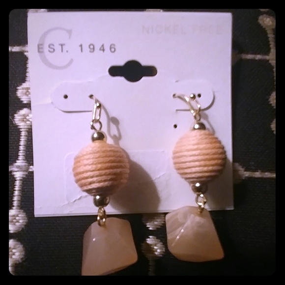 NEW Nickel Free Peach Melon Earrings - Picture 1 of 2